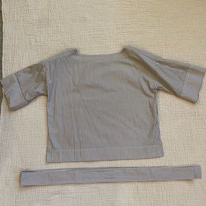 Everlane short sleeve cotton blouse